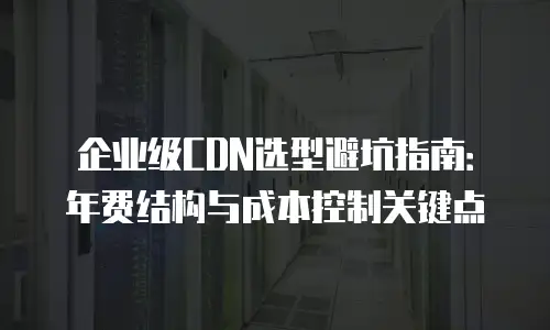 企业级CDN选型避坑指南：年费结构与成本控制关键点