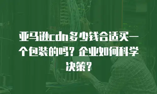 亚马逊cdn多少钱合适买一个包装的吗？企业如何科学决策？