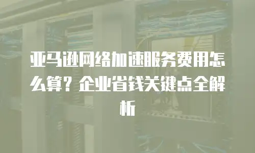 亚马逊网络加速服务费用怎么算？企业省钱关键点全解析