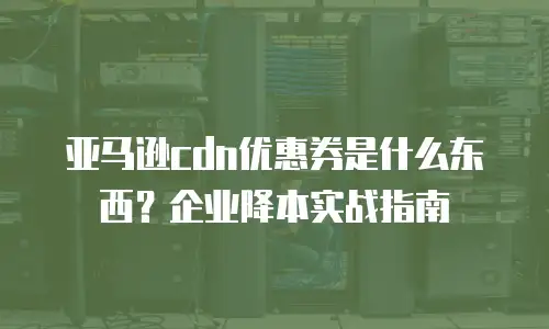 亚马逊cdn优惠券是什么东西？企业降本实战指南