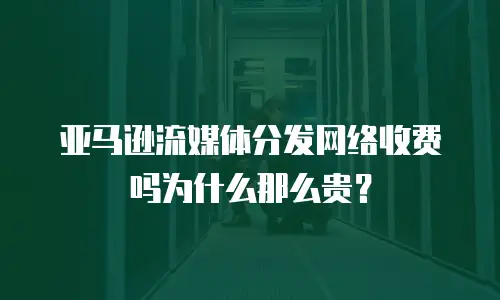 亚马逊流媒体分发网络收费吗为什么那么贵？