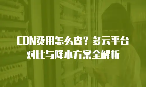 CDN费用怎么查？多云平台对比与降本方案全解析