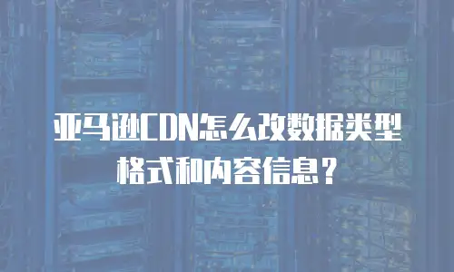 亚马逊CDN怎么改数据类型格式和内容信息？