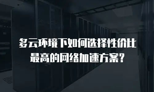 多云环境下如何选择性价比最高的网络加速方案？