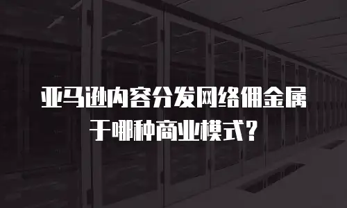 亚马逊内容分发网络佣金属于哪种商业模式？