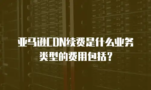 亚马逊CDN续费是什么业务类型的费用包括？