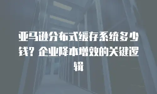 亚马逊分布式缓存系统多少钱？企业降本增效的关键逻辑