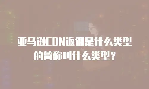 亚马逊CDN返佣是什么类型的简称叫什么类型？