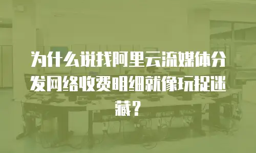 为什么说找阿里云流媒体分发网络收费明细就像玩捉迷藏？