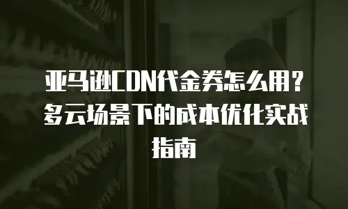 亚马逊CDN代金券怎么用？多云场景下的成本优化实战指南