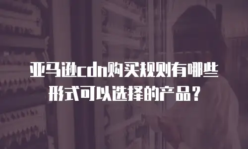 亚马逊cdn购买规则有哪些形式可以选择的产品？