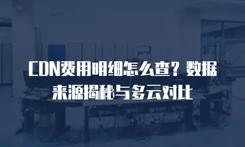 CDN费用明细怎么查？数据来源揭秘与多云对比