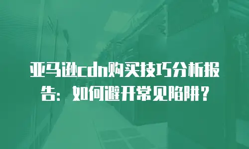 亚马逊cdn购买技巧分析报告：如何避开常见陷阱？