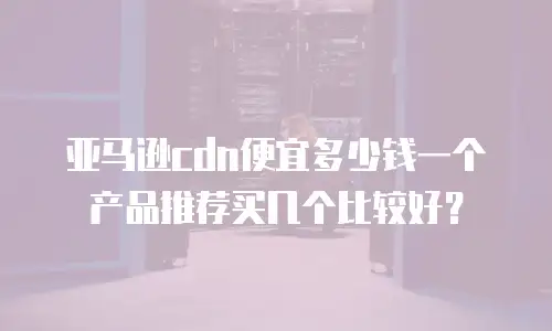 亚马逊cdn便宜多少钱一个产品推荐买几个比较好？