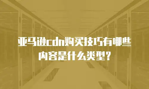 亚马逊cdn购买技巧有哪些内容是什么类型？