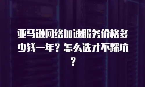 亚马逊网络加速服务价格多少钱一年？怎么选才不踩坑？