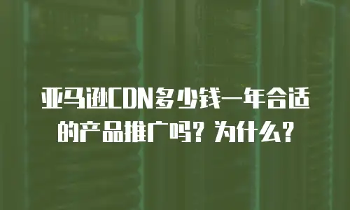 亚马逊CDN多少钱一年合适的产品推广吗？为什么？