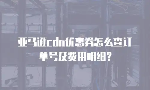 亚马逊cdn优惠券怎么查订单号及费用明细？