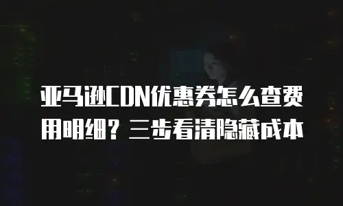 亚马逊CDN优惠券怎么查费用明细？三步看清隐藏成本