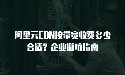 阿里云CDN按带宽收费多少合适？企业避坑指南
