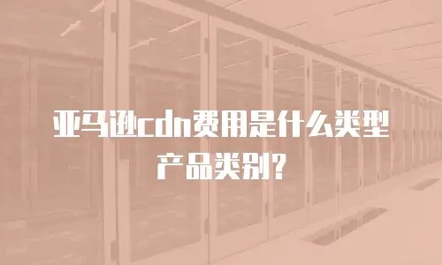 亚马逊cdn费用是什么类型产品类别？