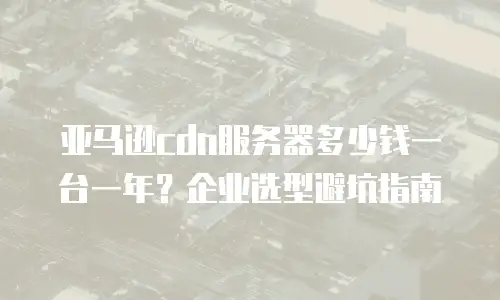 亚马逊cdn服务器多少钱一台一年？企业选型避坑指南