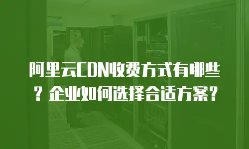 阿里云CDN收费方式有哪些？企业如何选择合适方案？