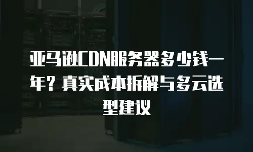 亚马逊CDN服务器多少钱一年？真实成本拆解与多云选型建议