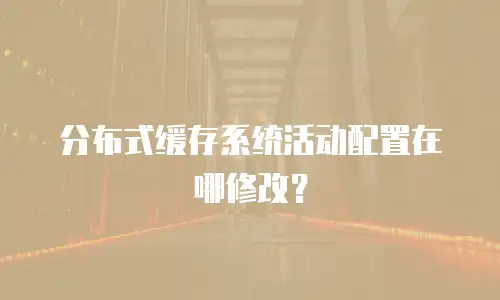 分布式缓存系统活动配置在哪修改？