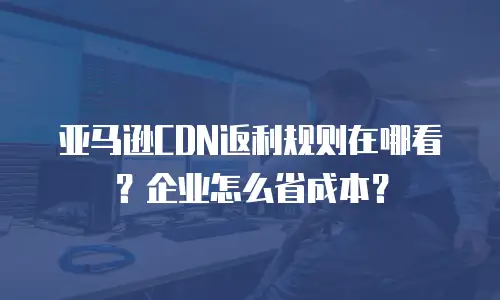亚马逊CDN返利规则在哪看？企业怎么省成本？