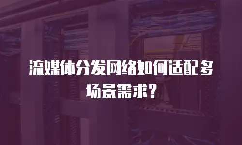 流媒体分发网络如何适配多场景需求？