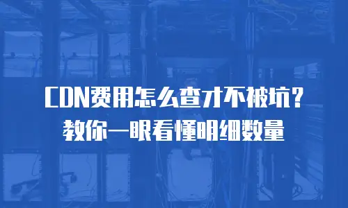 CDN费用怎么查才不被坑？教你一眼看懂明细数量