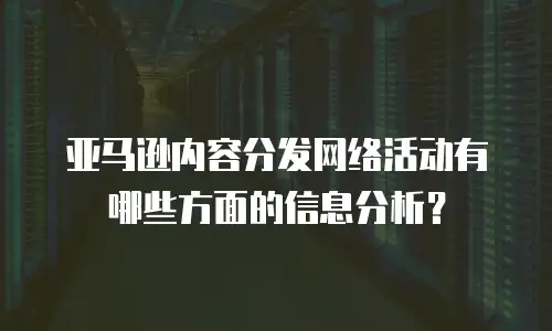 亚马逊内容分发网络活动有哪些方面的信息分析？