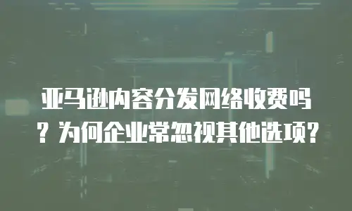 亚马逊内容分发网络收费吗？为何企业常忽视其他选项？