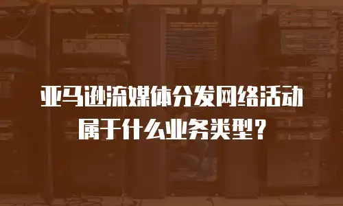 亚马逊流媒体分发网络活动属于什么业务类型？
