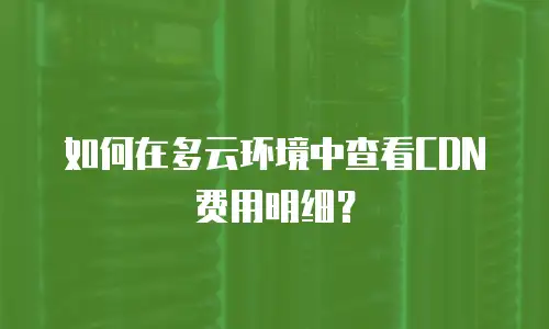如何在多云环境中查看CDN费用明细？