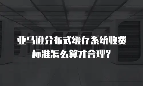 亚马逊分布式缓存系统收费标准怎么算才合理？