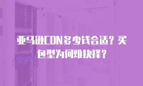 亚马逊CDN多少钱合适？买包型为何难抉择？