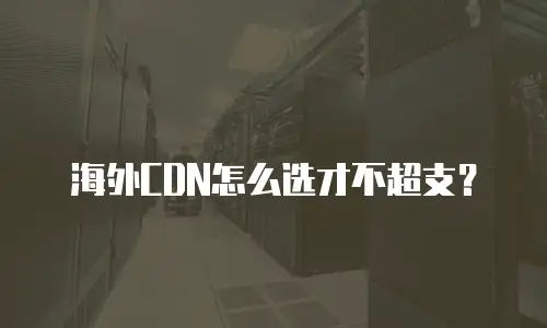 海外CDN怎么选才不超支？
