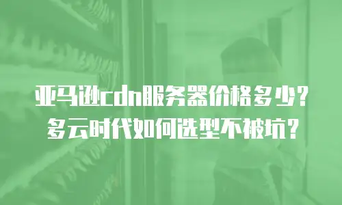 亚马逊cdn服务器价格多少？多云时代如何选型不被坑？