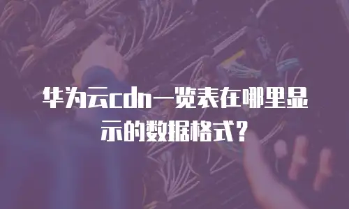 华为云cdn一览表在哪里显示的数据格式？