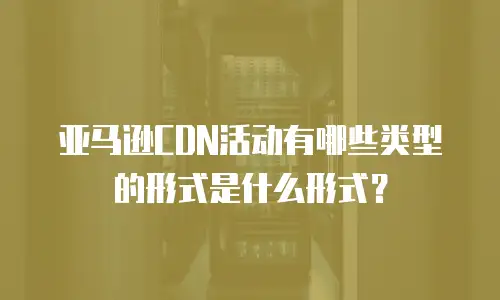 亚马逊CDN活动有哪些类型的形式是什么形式？