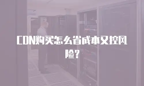CDN购买怎么省成本又控风险？