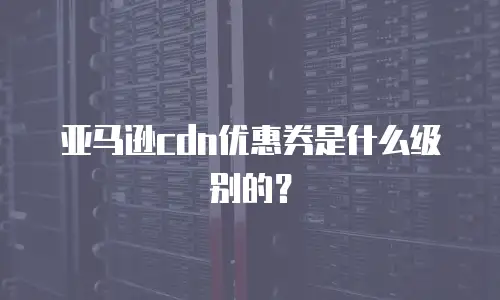 亚马逊cdn优惠券是什么级别的？