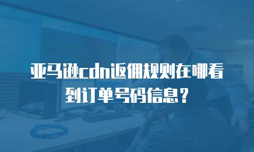 亚马逊cdn返佣规则在哪看到订单号码信息？