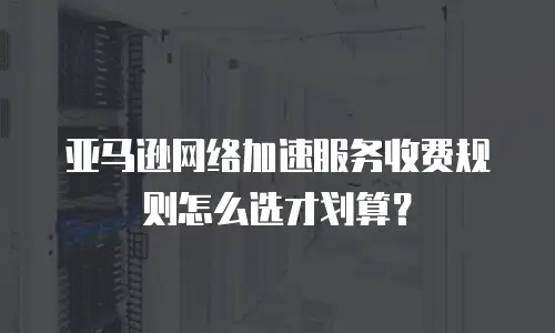亚马逊网络加速服务收费规则怎么选才划算？
