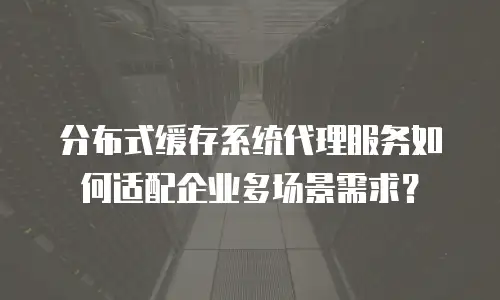 分布式缓存系统代理服务如何适配企业多场景需求？