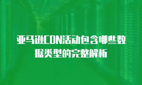 亚马逊CDN活动包含哪些数据类型的完整解析