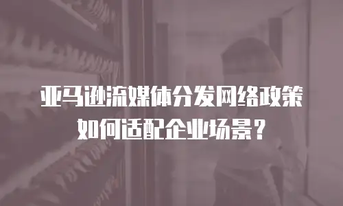 亚马逊流媒体分发网络政策如何适配企业场景？