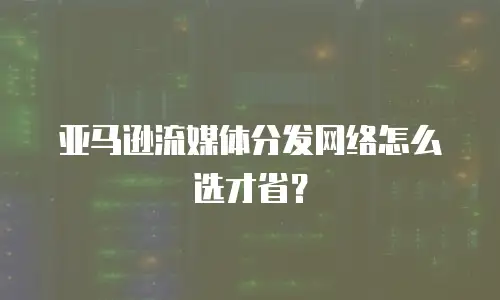 亚马逊流媒体分发网络怎么选才省？